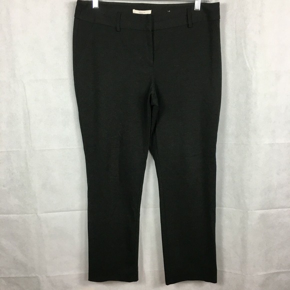 Chicos Pants Womens Sz 2S US Sz L 12 Short Charcoal Gray Stretch Knit Trouser - Picture 1 of 8